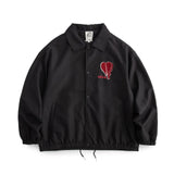 Valentine's Day Jacket Loose Heart Shape Printed Jacket