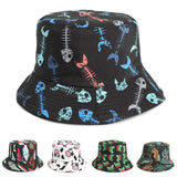 Bucket Hat Fishing Cap Cotton Print Fisherman Hat Animal Print Hat Men and Women Fashion