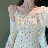 Regency Dress Platycodon Grandiflorum Strap Floral Dress