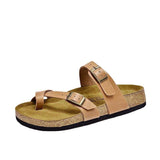 Women Open Toe Sandals Flats Large Size Flat Bottom Buckle Slippers