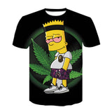 The Simpsons T Shirts Anime Round Neck Print
