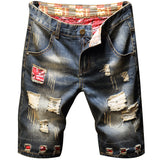 Men Jorts Loose Straight Five-Point Pants Large Size Men's Denim Shorts