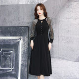 Long Sleeve Burgundy Dress Formal Performance Mesh Long Sleeve Midi Dress