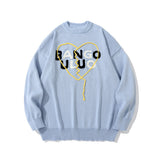 Men Sweater Letter Embroidered Knitwear Men's Pullover