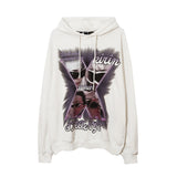 Man Fall Outfits Casual Loose Print Oversize Hooded Pullover