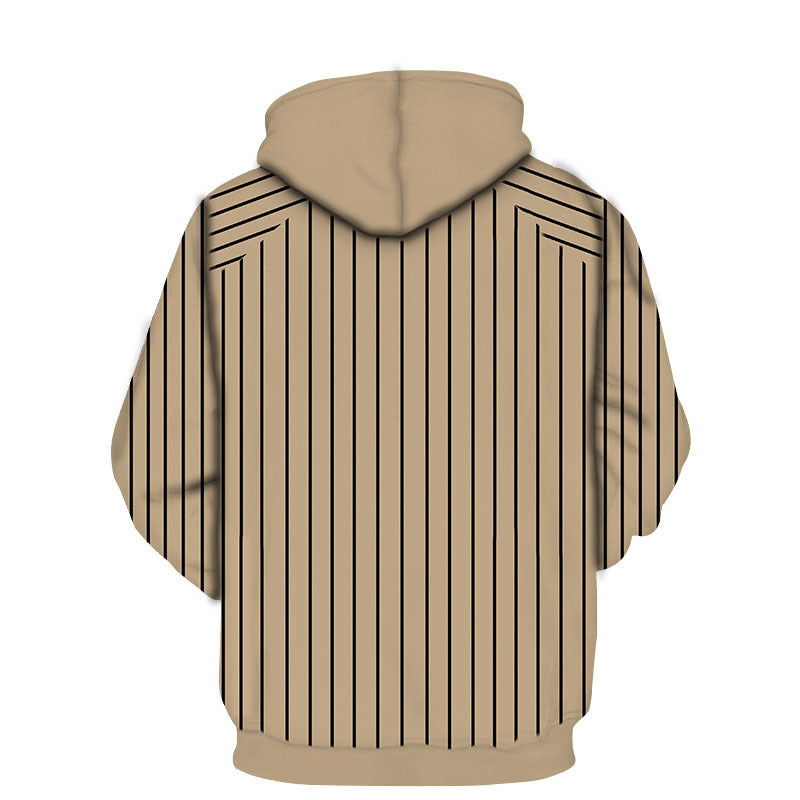 Adolescence Sweatshirt Hoodie Striped Printed round Neck