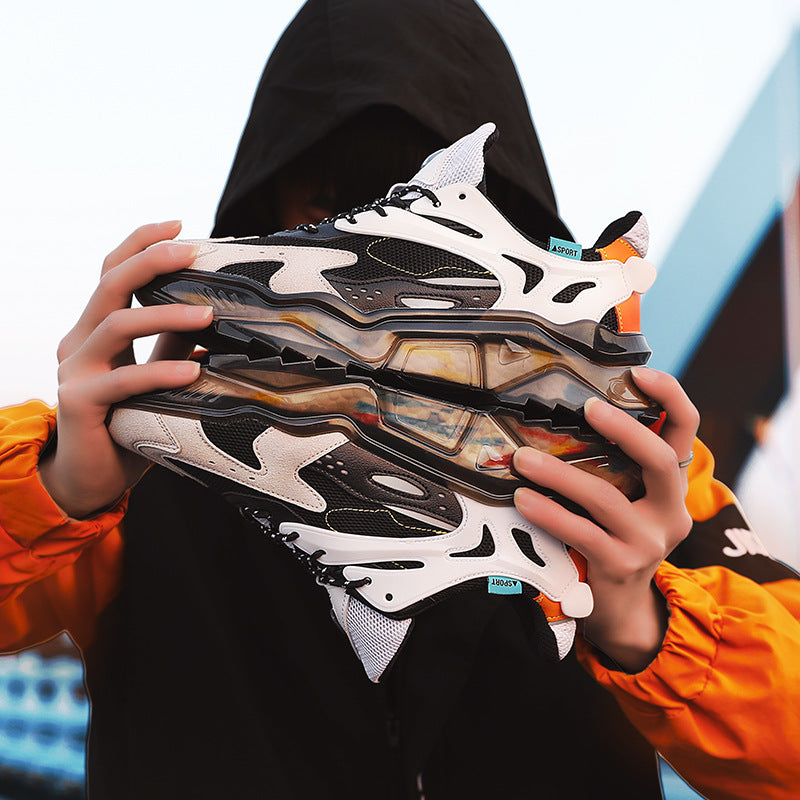 Men's Sneakers Fashionable Men's Shoes Sneakers Soft and Lightweight Coconut Shoes Platform Height Increasing