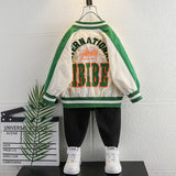 Toddler Boys Jackets Boys' Jacket Spring and Autumn Baseball Uniform