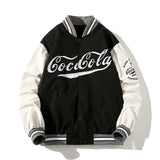 Varsity Jacket Embroidered Coat Men'S Winter Colorblock Baseball Uniform