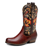 Justin Yellowstone Boots Retro Ethnic Style Retro Women'S Shoes