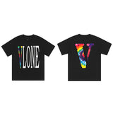 Vlone T Shirt Loose Men'S And Women'S Reflective T-Shirt Summer