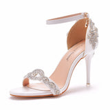 Nude Heels for Wedding Stiletto High Heel Sandals Wedding Shoes