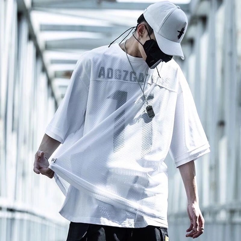 Men T-Shirts Loose Half Sleeve Print