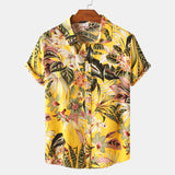 Camp Collar Shirt Floral Print Short Sleeve Shirt