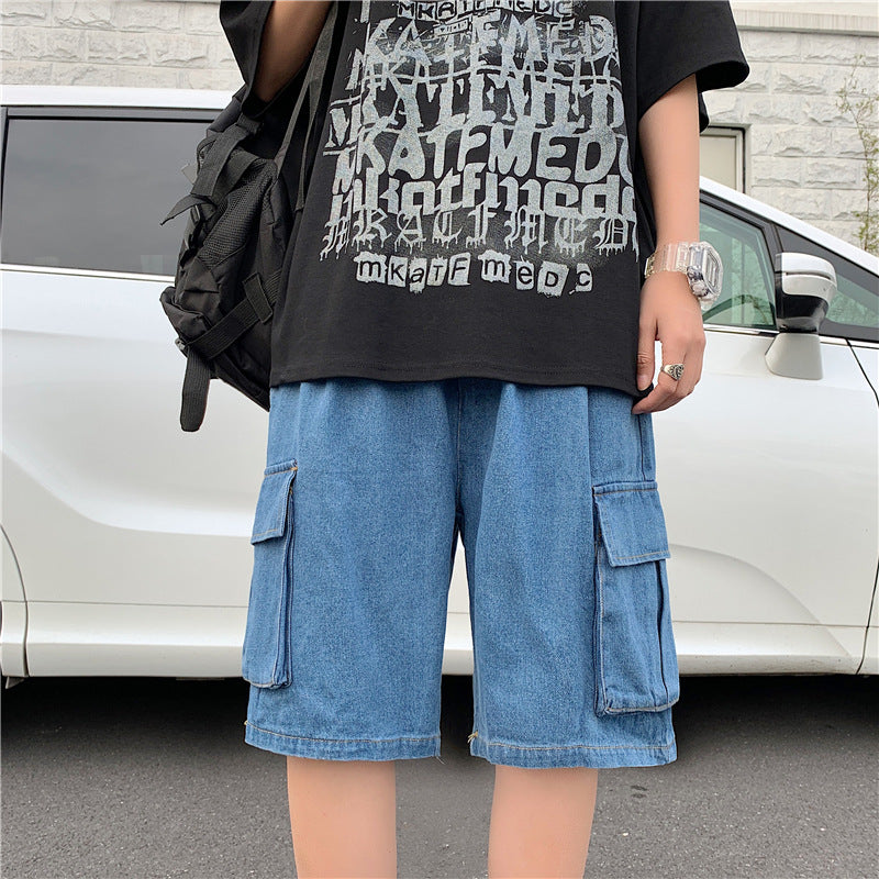Men Denim Shorts Summer Thin Denim Shorts Men