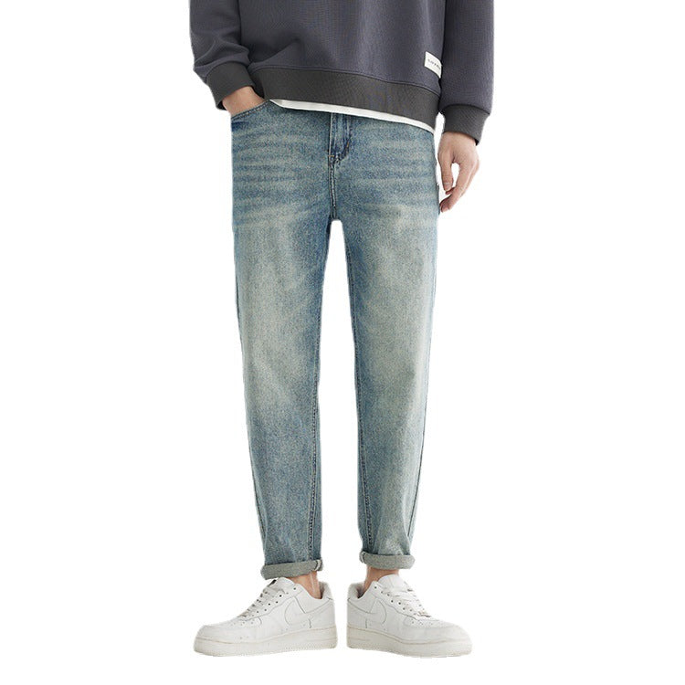 Men Jeans Light Blue Jeans Men's Spring Trend Versatile Casual