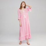 Beth Dutton Bohemian Dress Winter Autumn Maxi Dresses Embroidery Tassel Dress Maxi Dress