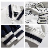 Man Fall Outfis Embroidered Baseball Uniform Coat Loose Couple Casual Jacket
