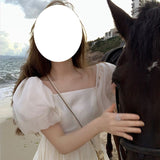 Regency Dress Puff Sleeve Puffy Sweet