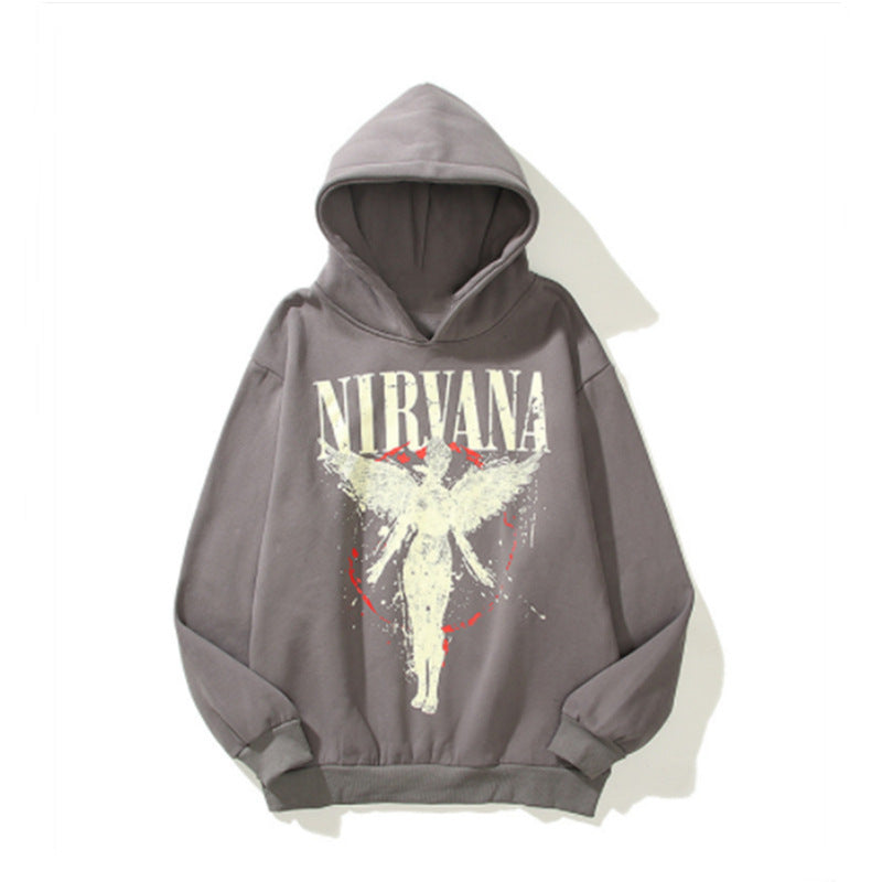 Nirvana Hoodie Rock Angel Printed Hoodie Dark Series Hip Hop