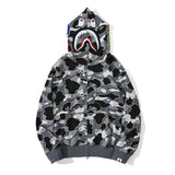 Bape Bearbrick Hoodie Shark Hooded Zip Cardigan Sweatshirt