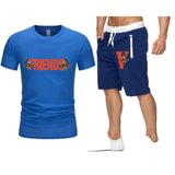 Vlone T Shirts & Shorts 2 Piece Set Summer Trendy Shorts Men'S Casual