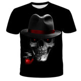 Skull Apparel Skull Digital Printing Fashion round Neck