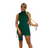 Music Festivals Rave Outfits Dress Spring and Summer Women's Clothing Fashion round Neck Slim Dress
