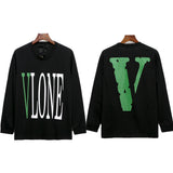 Vlone Sweatshirt Round Neck Long T Casual Able Long Sleeve