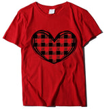 Valentine's Day T Shirts Couples Printed Women's T-shirt Loose T-shirt