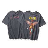 Nirvana T Shirt Nirvana Band Angel Distressed Couple Loose Retro