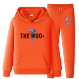 Vlone Hoodie & Pants 2 Piece Set V Printing Stylish Casual Hooded