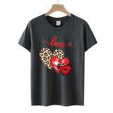 Valentine's Day T Shirt Short-Sleeved Men's and Women's Letter Printed T-shirt Top