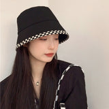 Vintage Check Bucket Hat Bucket Hat Sun Shade