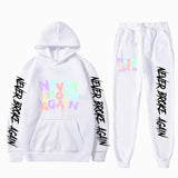 Never Broke Again Hoodie Casual Hooded Sweatshirt Casual Sports Pants