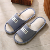 Cotton Slides Home Couple Slippers Men's Four Seasons Floor Slippers