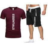 Fog Fear Of God T Shirt & Shorts 2 Piece Set Loose T-Shirt Cotton Men'S Casual Male