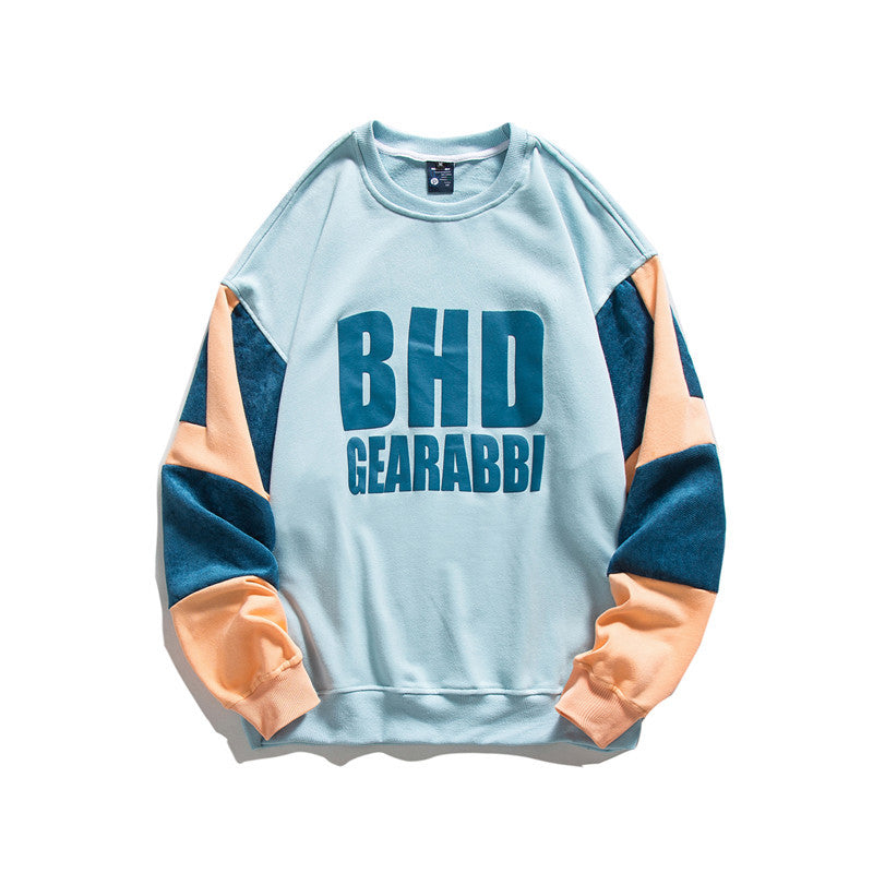 Crew Neck Sweatshirts for Men Men's Autumn Clothing Letter Printed Crew Neck Sweatshirt Loose Top