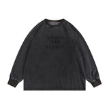 Man Fall Outfis Autumn Japanese Retro Crew Neck Sweatshirt Student Undershirt