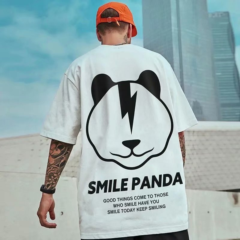 Men T-Shirts Loose Printed Half Sleeve