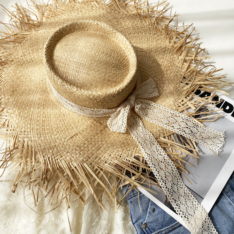 Straw Hat Summer Rough Brim Sun-Proof Temperament Beach Hat