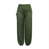 Coachella Music Festival Outfits Solid Color Loose-Fitting Large Size Casual Breathable Pants