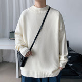 Men's Sweatshirt Fall Winter Men Sweater Solid Color plus Size Men's Clothing Men's Loose