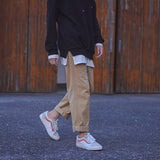 Men's Pants Retro Loose Straight Casual Trousers
