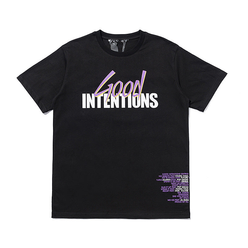 Pop Smoke Vlone Hawk Em T Shirt Flying Pigeon Print Half Sleeve Shirt