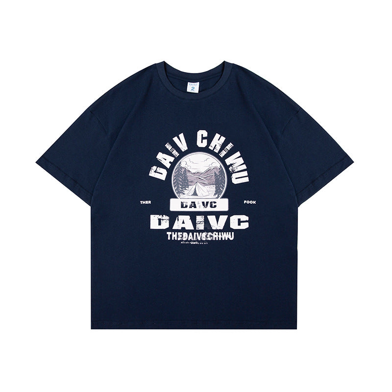 Men T Shitrs Printed Round Neck