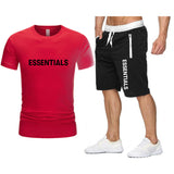 Fog Fear Of God T Shirt & Shorts 2 Piece Set Men'S Summer T-Shirt Sports Short Sleeve Casual
