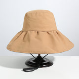 Women Bucket Hat Hat Big Brim Vinyl Sun Protective Sun Shade