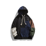 Men's Graphic Hoodies Men's Autumn Multi-Color Mosaic Hooded Loose Coat Men's