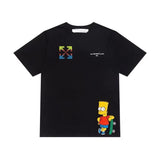 Off White T Shirt Cartoon Printed Arrow Short Sleeve Tshirt Pure Cotton Owt